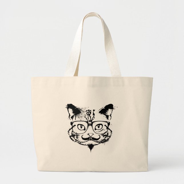 Bolsa Tote Grande Gato da cultura (Frente)