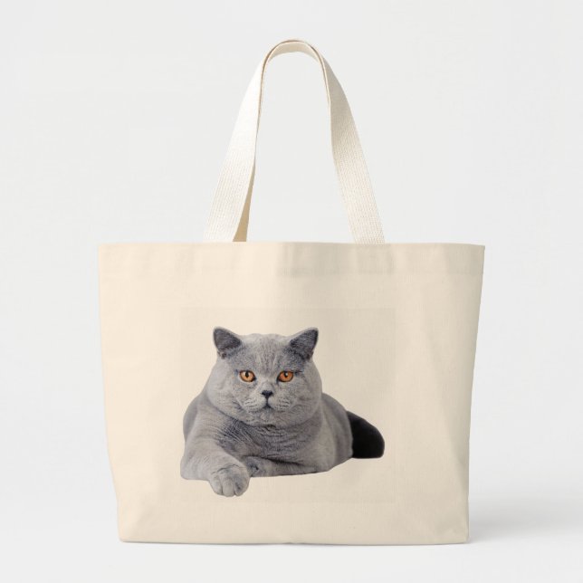 Bolsa Tote Grande gato-do-mato-pequeno (Frente)