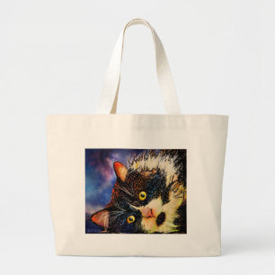 Bolsa Tote Grande Gato do smoking