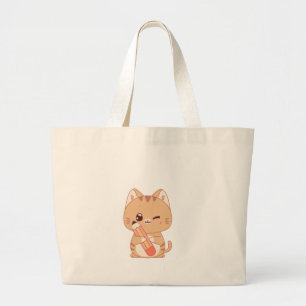 BOLSA TOTE GRANDE GATO ESTUDANTE DE GATO AMOR DESIGN
