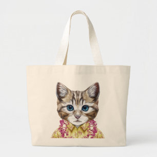 Bolsa Tote Grande Gato havaiano do gatinho