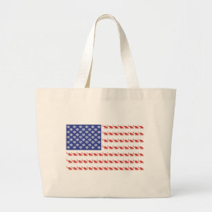 Bolsa Tote Grande Gato Patriótico/EUA