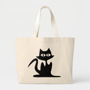 BOLSA TOTE GRANDE GATO PRETO