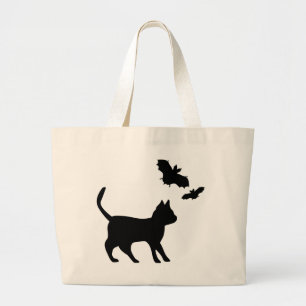 Bolsa Tote Grande Gato Preto com Bat