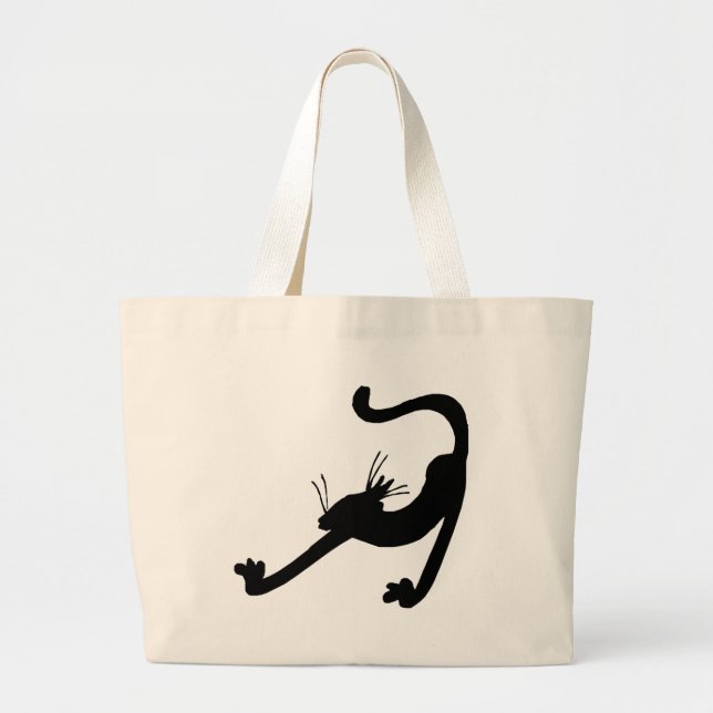 Bolsa Tote Grande Gato Stretch Silhouette (Frente)