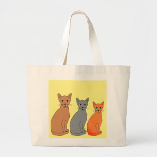 BOLSA TOTE GRANDE GATOS COLORIDOS DESIGNER ARTIST HANDBAGS PURSES BO