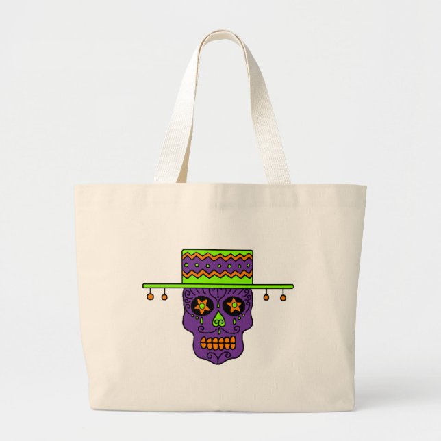 Bolsa Tote Grande Gaucho Crânio de Açúcar (Frente)