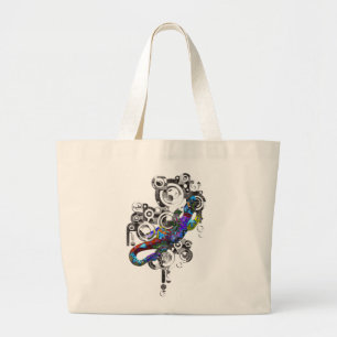Bolsa Tote Grande Geco abstrato de BALI