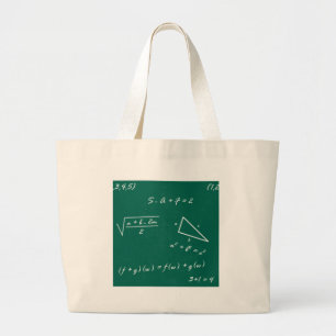 Bolsa Tote Grande geek de álgebra professor de matemática