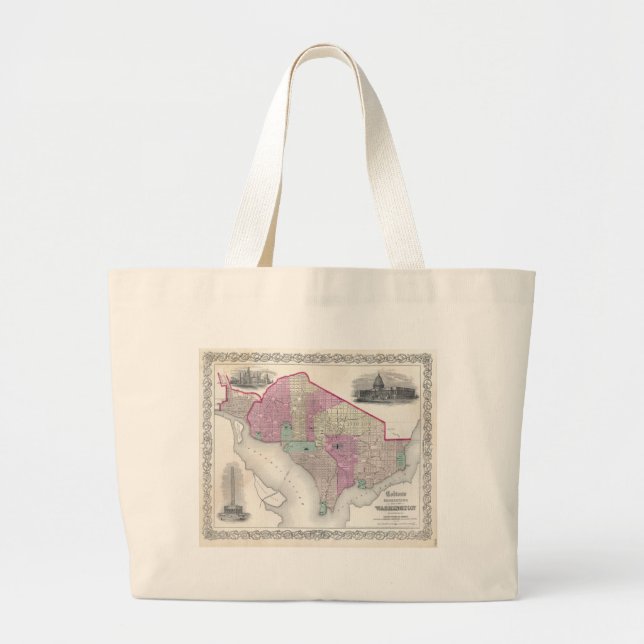 Bolsa Tote Grande Georgetown e Washington DC (Frente)