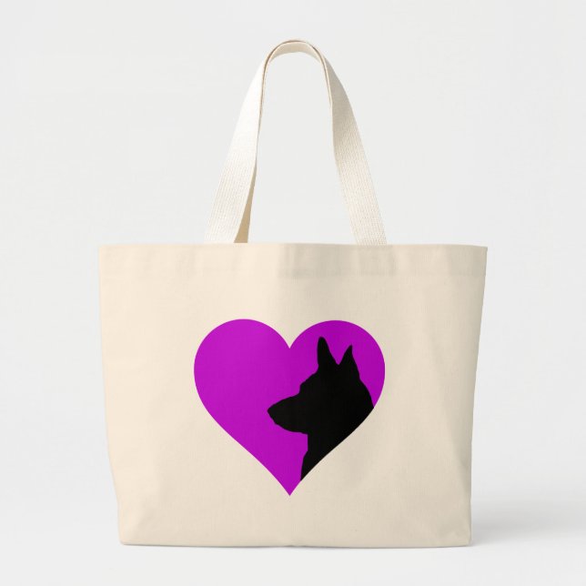 Bolsa Tote Grande German shepherd (Frente)