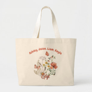 Bolsa Tote Grande Gigi Wildflower Personalizado