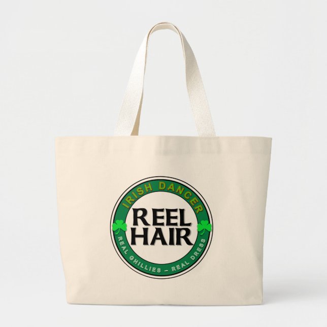 Bolsa Tote Grande Gillies de verdade, vestida de verdade, REEL HAIR (Frente)
