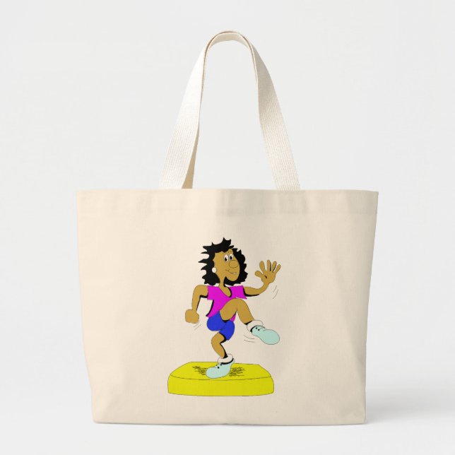 Bolsa Tote Grande Ginástica aeróbica da etapa (Frente)