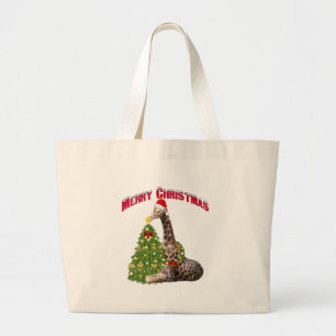Bolsa Tote Grande Girafa de Natal