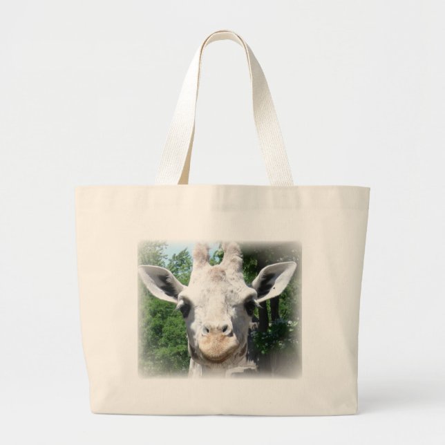 Bolsa Tote Grande girafa sorridente (Frente)
