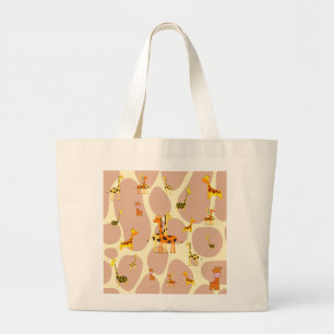 Bolsa Tote Grande Girafas
