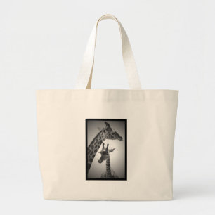 Bolsa Tote Grande girafas, mãe e criança