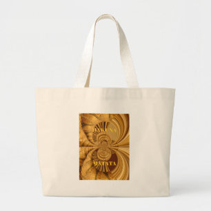 Bolsa Tote Grande Giraffe Safari Hakuna Matata tecida arte de souven