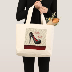 Bolsa Tote Grande Girly Killer Heels Calçados Fashion Clothe Bag