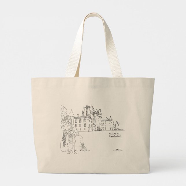 Bolsa Tote Grande Glamis Castle Scotland Tote Bag (Verso)