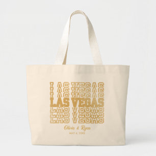Bolsa Tote Grande Glamorosa e Dourada Brilhante Las Vegas Grande Tot