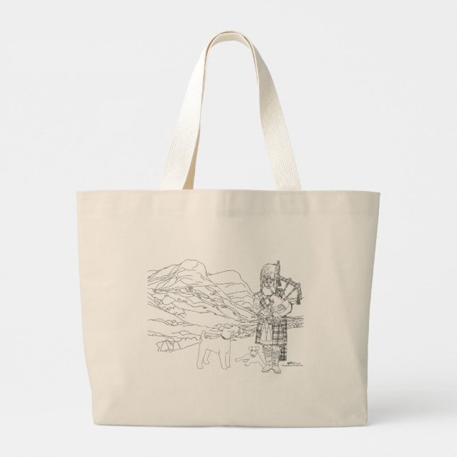 Bolsa Tote Grande Glencoe Valley Scotland Tote Bag (Verso)