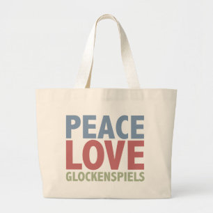 Bolsa Tote Grande Glockenspiels do amor da paz