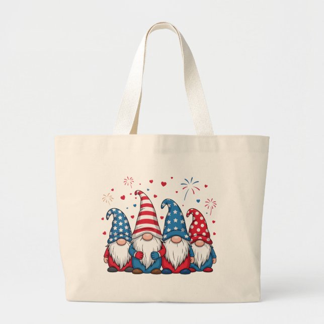 Bolsa Tote Grande Gnomos Americanos Cute- 68123 (Frente)