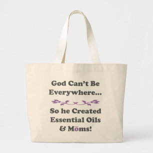 Bolsa Tote Grande God Can't Be Everywhere, so He Created EO & Moms