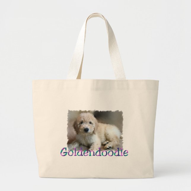 Bolsa Tote Grande Goldendoodle Lovers (Frente)