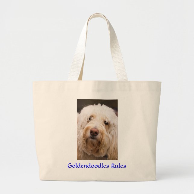 Bolsa Tote Grande Goldendoodles Saco de Tote de Canvas (Frente)