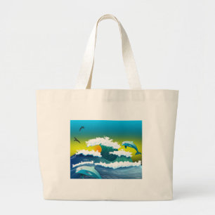 Bolsa Tote Grande Golfinhos
