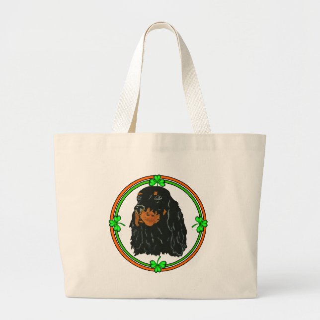 Bolsa Tote Grande Gordon Setter St Patricks (Frente)
