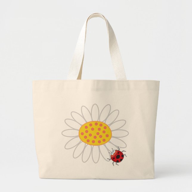 Bolsa Tote Grande Gorfatin Daisy e Ladybug (Frente)