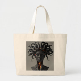 Bolsa Tote Grande Gorgon Abstract Graphite Tote Bag