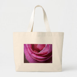 Bolsa Tote Grande Gotas de chuva em uma rosa rosa