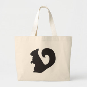 Bolsa Tote Grande Gráfico da silhueta da floresta do bicho do