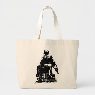 Bolsa Tote Grande Gráficos pretos e brancos