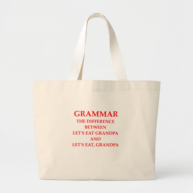 Bolsa Tote Grande gramática (Frente)