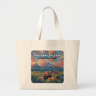 Bolsa Tote Grande Grand Teton National Park Mounties Bison Wyoming