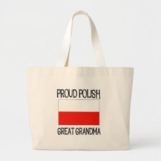 Bolsa Tote Grande Grande avó polonesa orgulhosa