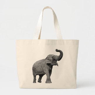 BOLSA TOTE GRANDE GRANDE ELEFANTE ASIÁTICO - ELEFANTE INDIANO