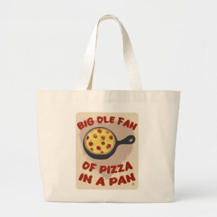 Bolsa Tote Grande Grande Fã de Pizza de Panela Motto Italiano