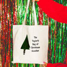 Bolsa Tote Grande Green Cool Geometric Shapes Christmas Tree