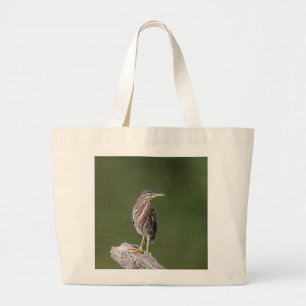 Bolsa Tote Grande Green Heron em um diário