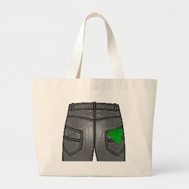 Bolsa Tote Grande Green Right Hanky (Frente)