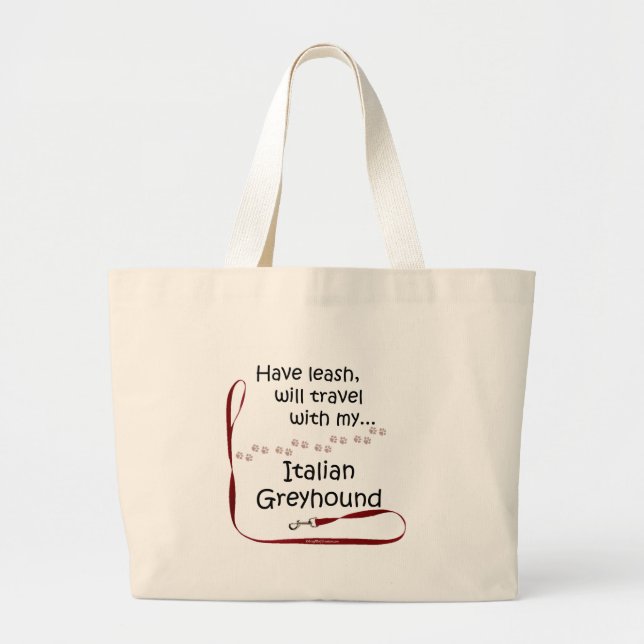 Bolsa Tote Grande Greyhound Viagem Leash (Frente)