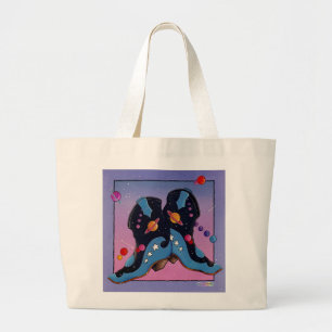 Bolsa Tote Grande Grocería, Saco de Tote - Boots do Cowboy Meia-Noi