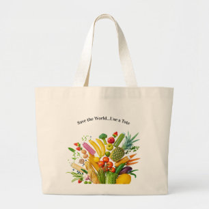 Bolsa Tote Grande Groceries Tote Bag